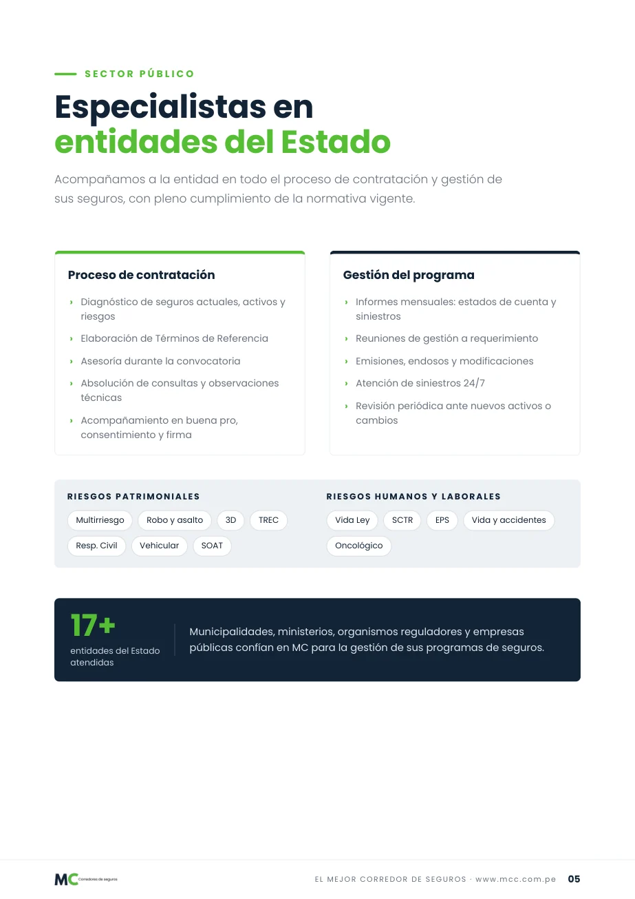 Brochure corporativo MC, página 5 de 7