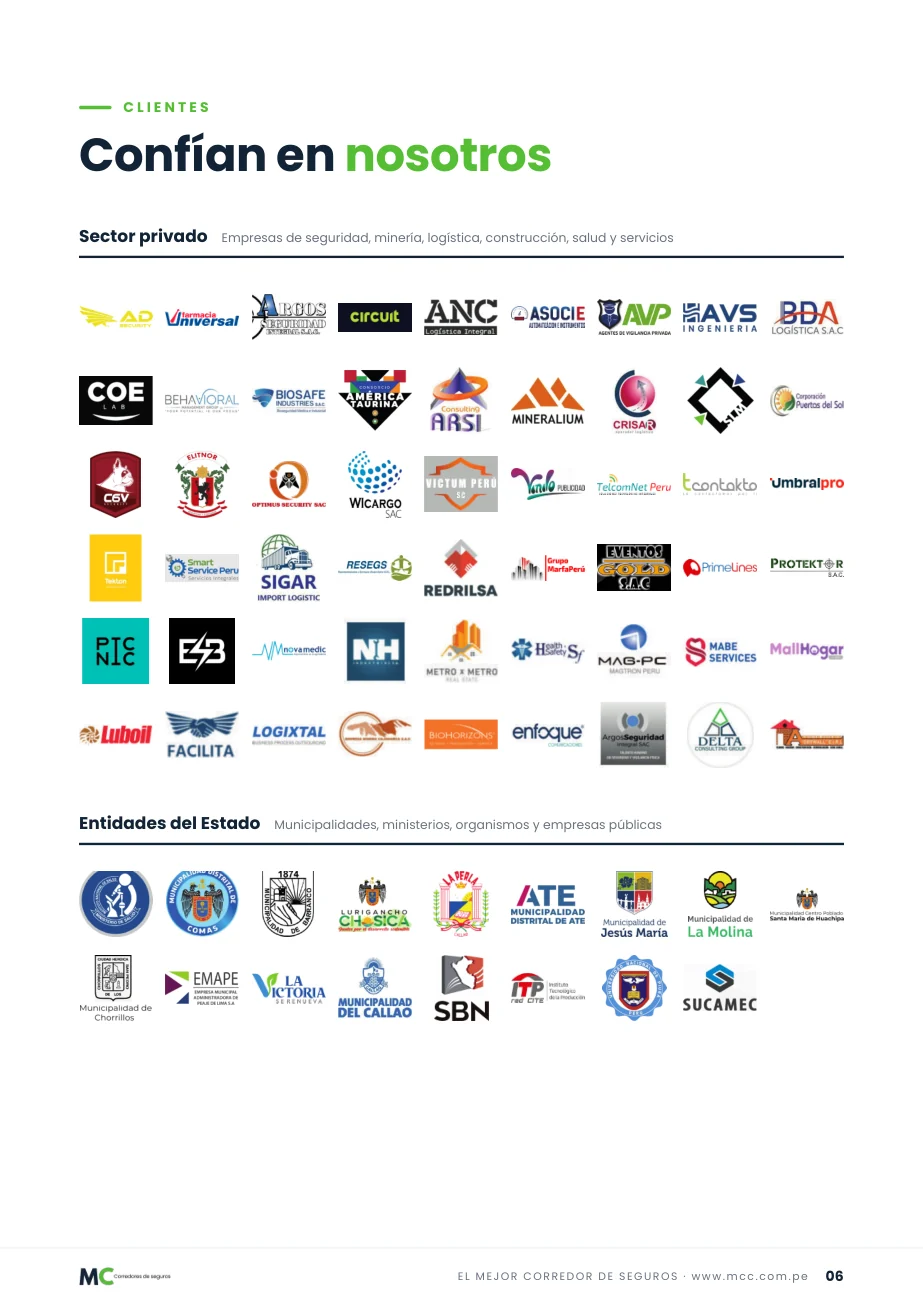 Brochure corporativo MC, página 6 de 7